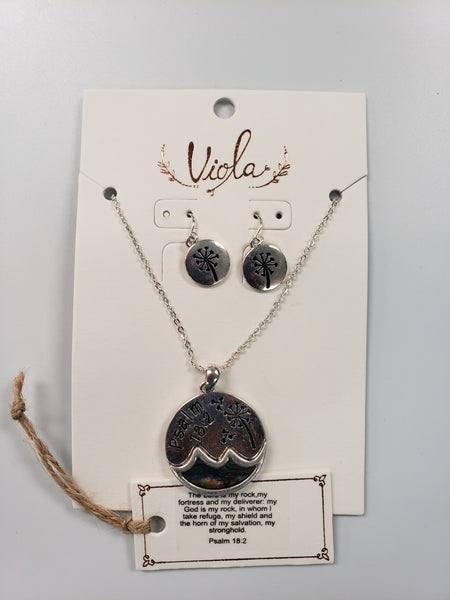PSALM NECKLACE WITH EARRINGS