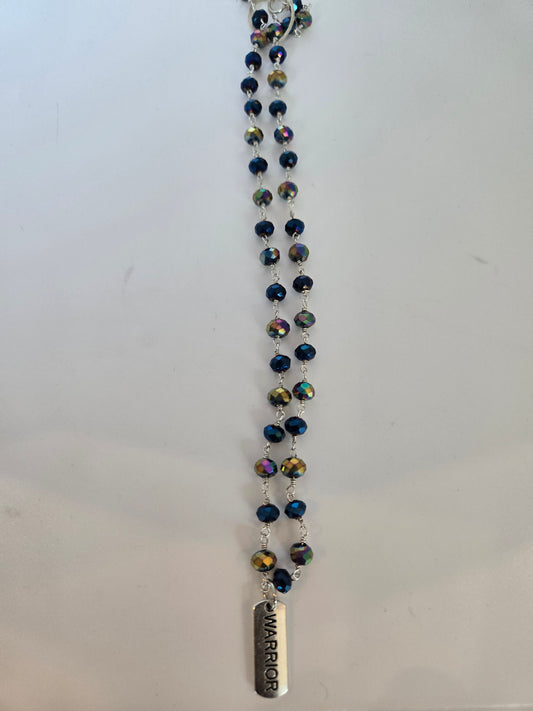 Beaded Blue stone Necklace