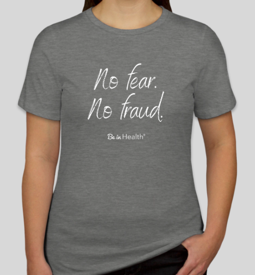 No Fear, No Fraud - Adult/Junior T-Shirt - Gray