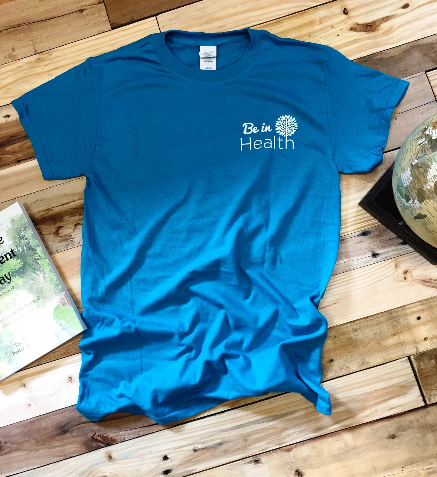 Be In Health Cotton T-Shirt - Tan, Blue, Pink or Black *CLEARANCE SALE!*